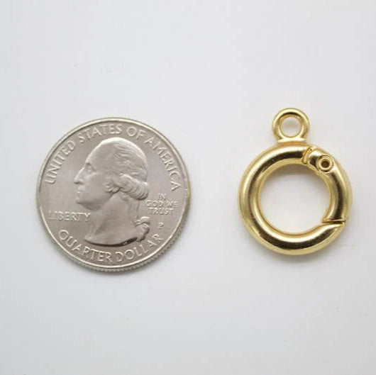 18K Gold Filled Open Circle Latch