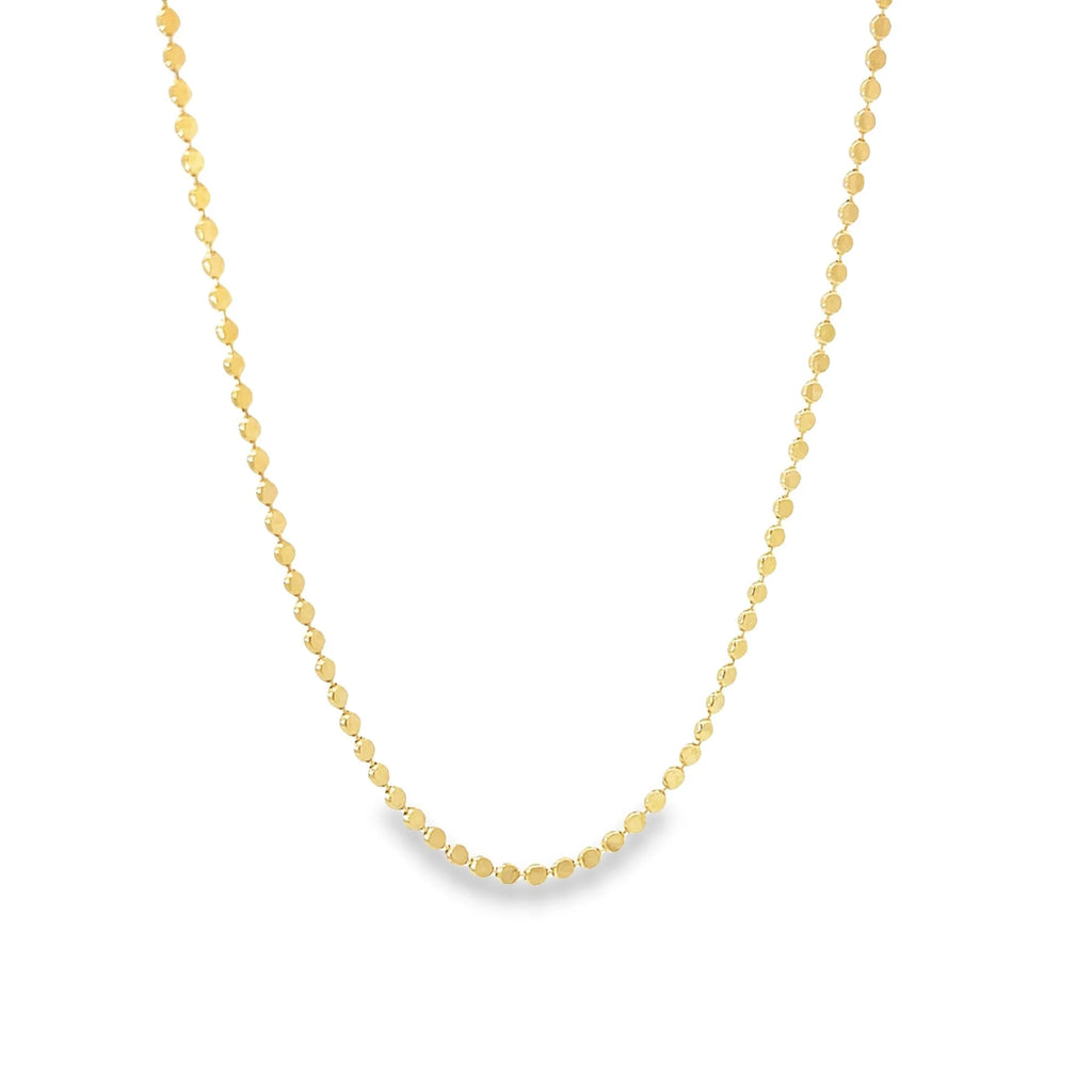 18K Gold Filled 2mm Flat Ball Disc Chain
