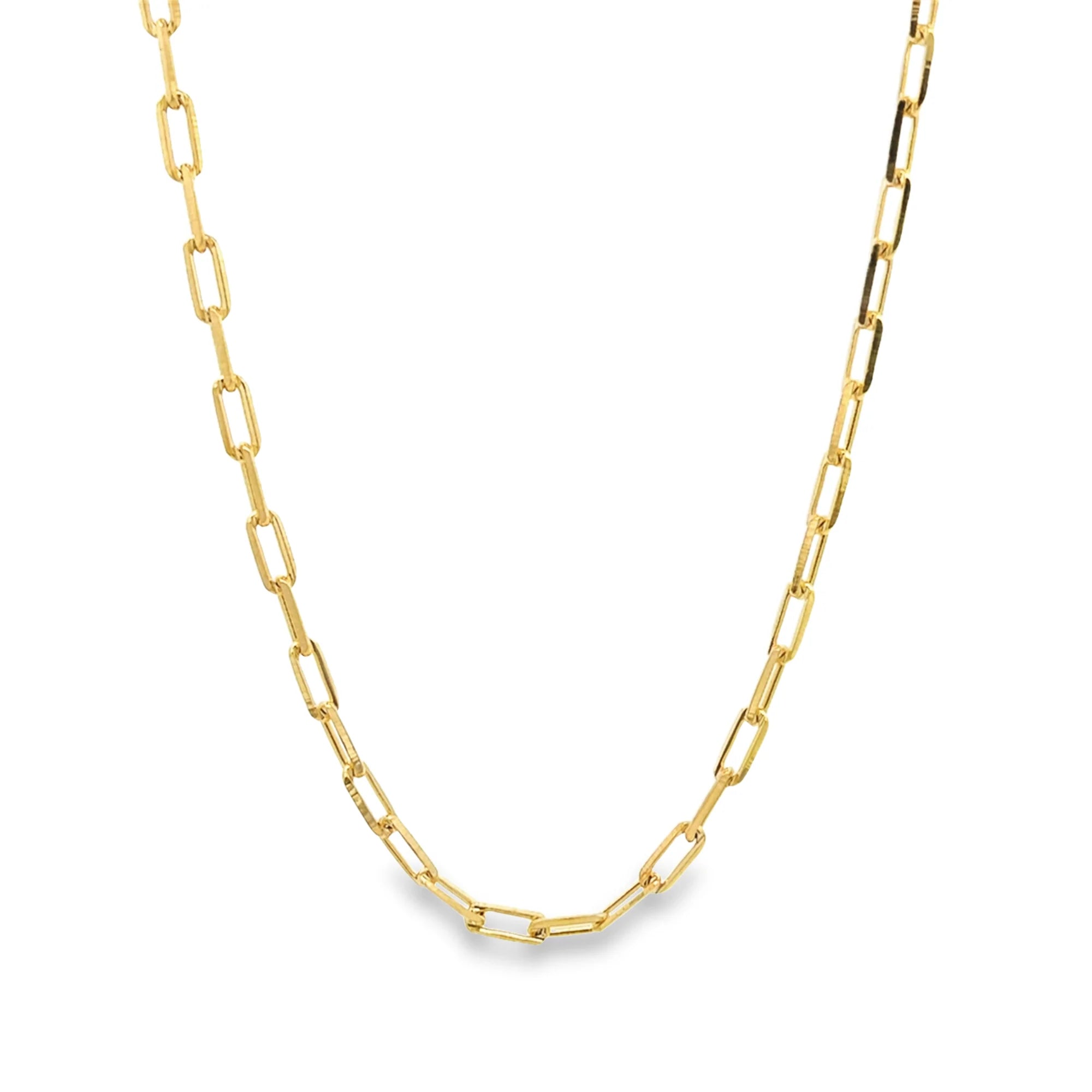 Gold Filled Paperclip Necklace Thick