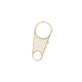 18K Gold Filled Zipper Pull Tab With CZ Cubic Zirconia Stones