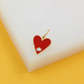 18K Gold Filled Gold Heart Enamel Star Pendant Charm
