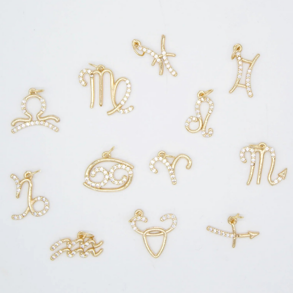 Dainty Astrology Zodiac Signs Pendant Charms