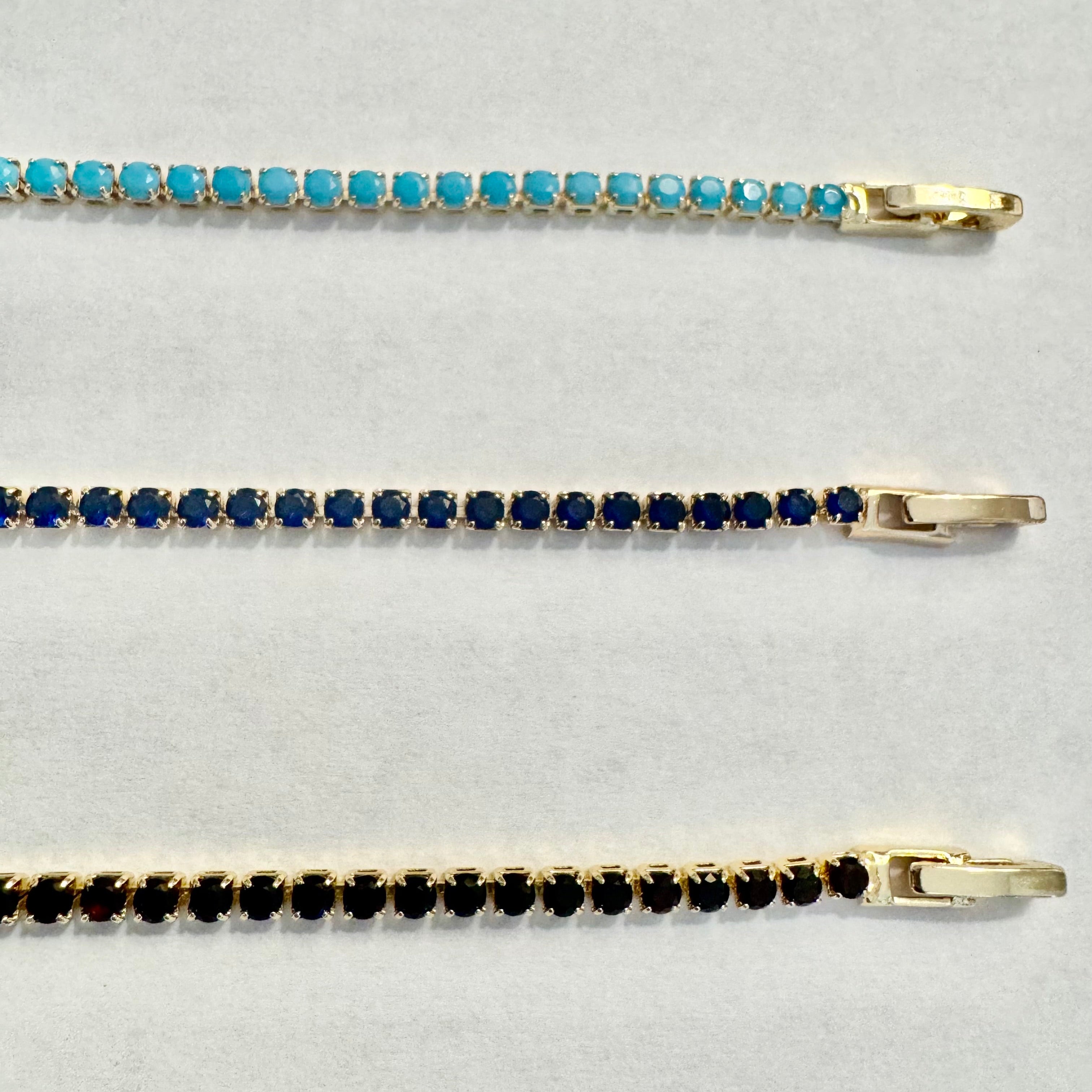 Gold Filled Rhinestone Tennis Bracelet