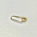 Gold Filled Paperclip Clasp with Rhinestons on Top