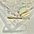 Gold Filled Paperclip Clasp Side Rhinestones