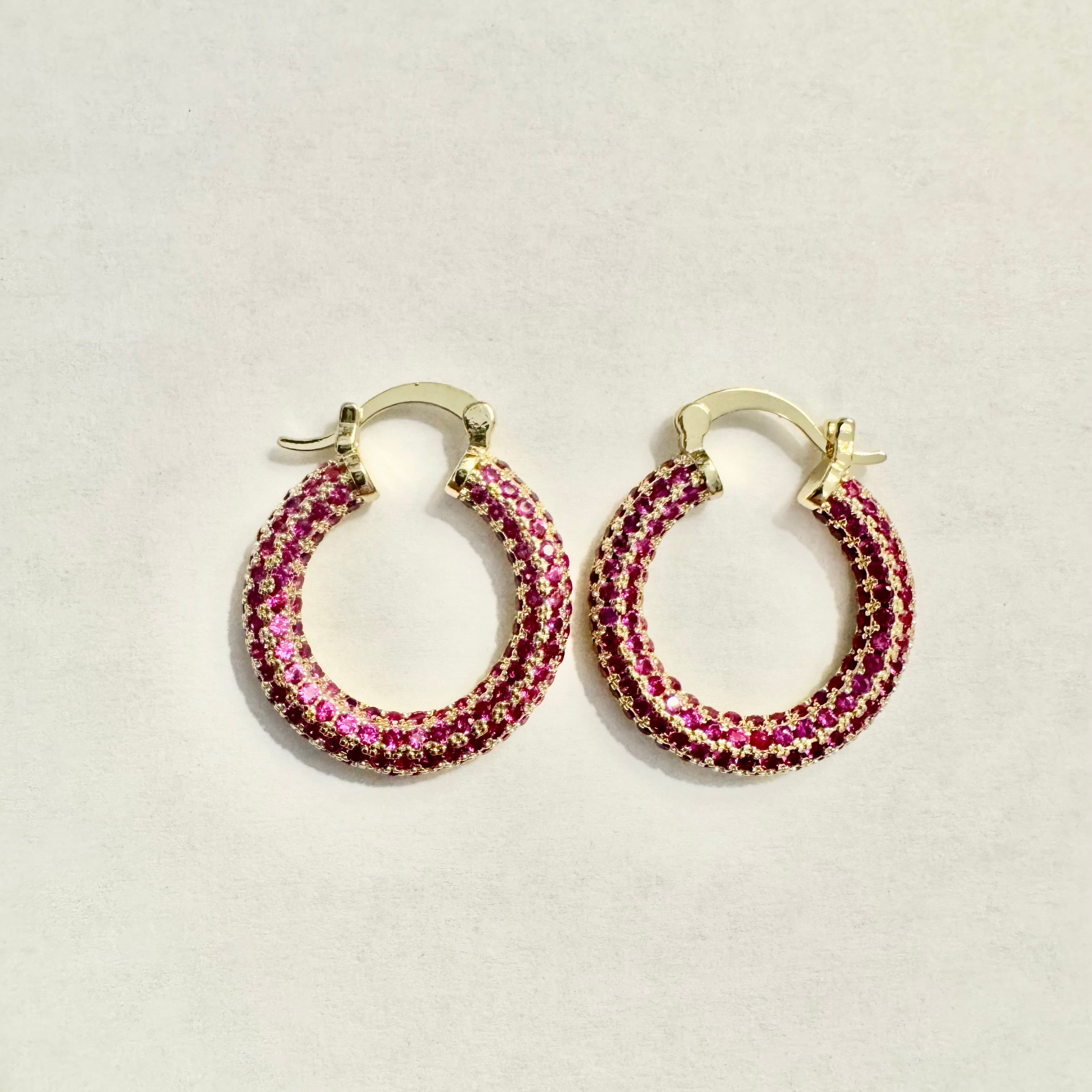 Gold Filled Rhinestone Pave Earrings