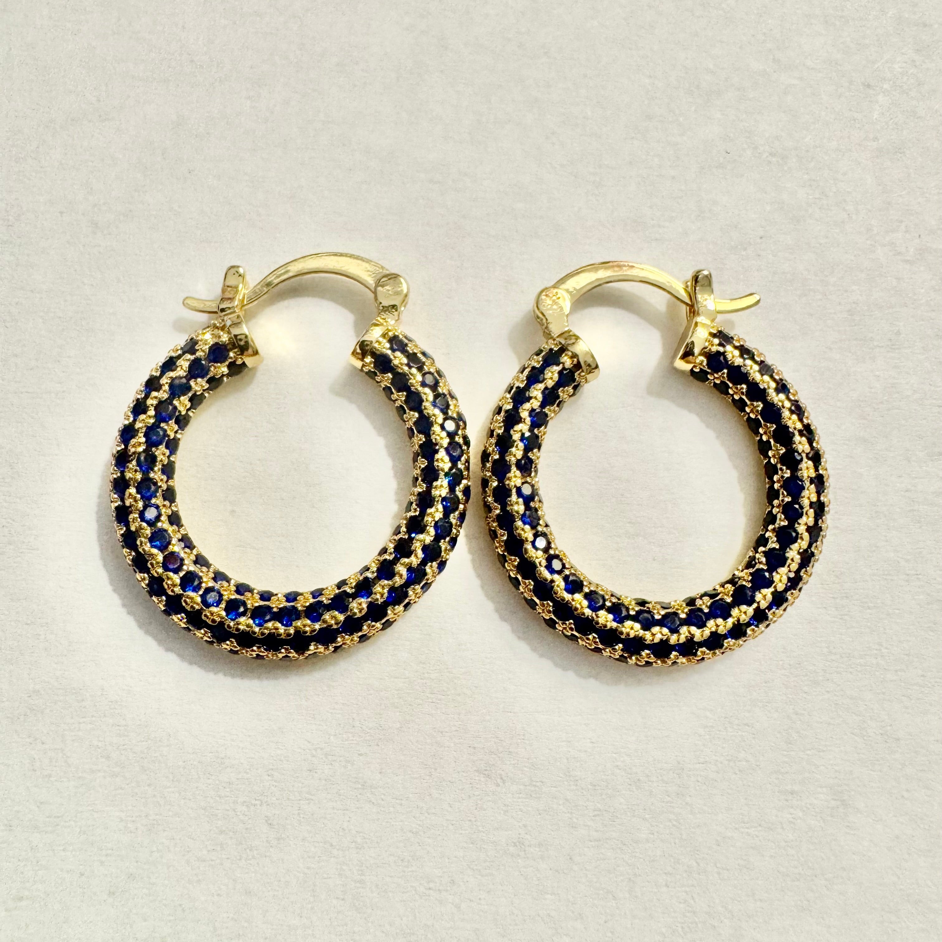 Gold Filled Rhinestone Pave Earrings