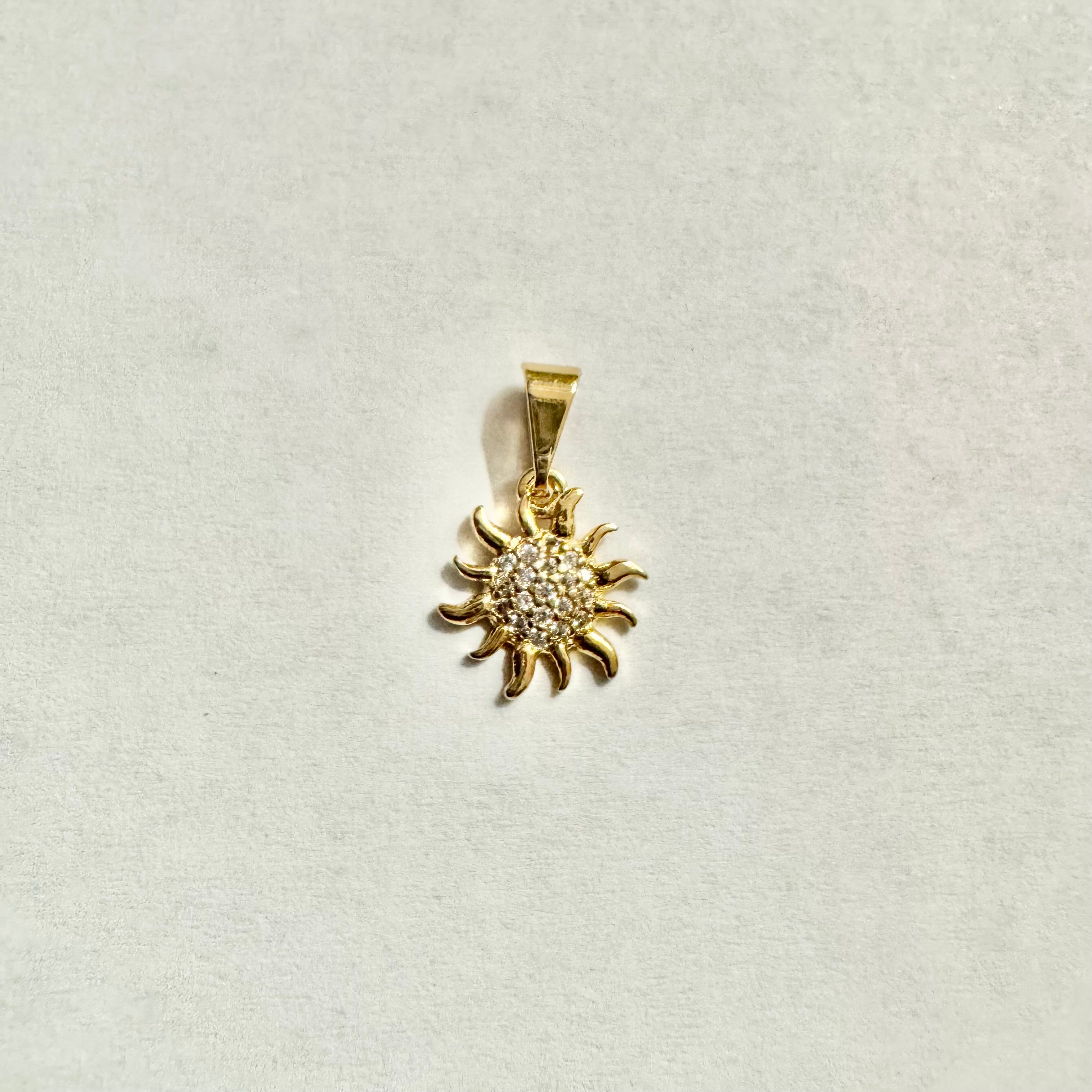 Dainty Bling Celestial Sun Charm Pendant
