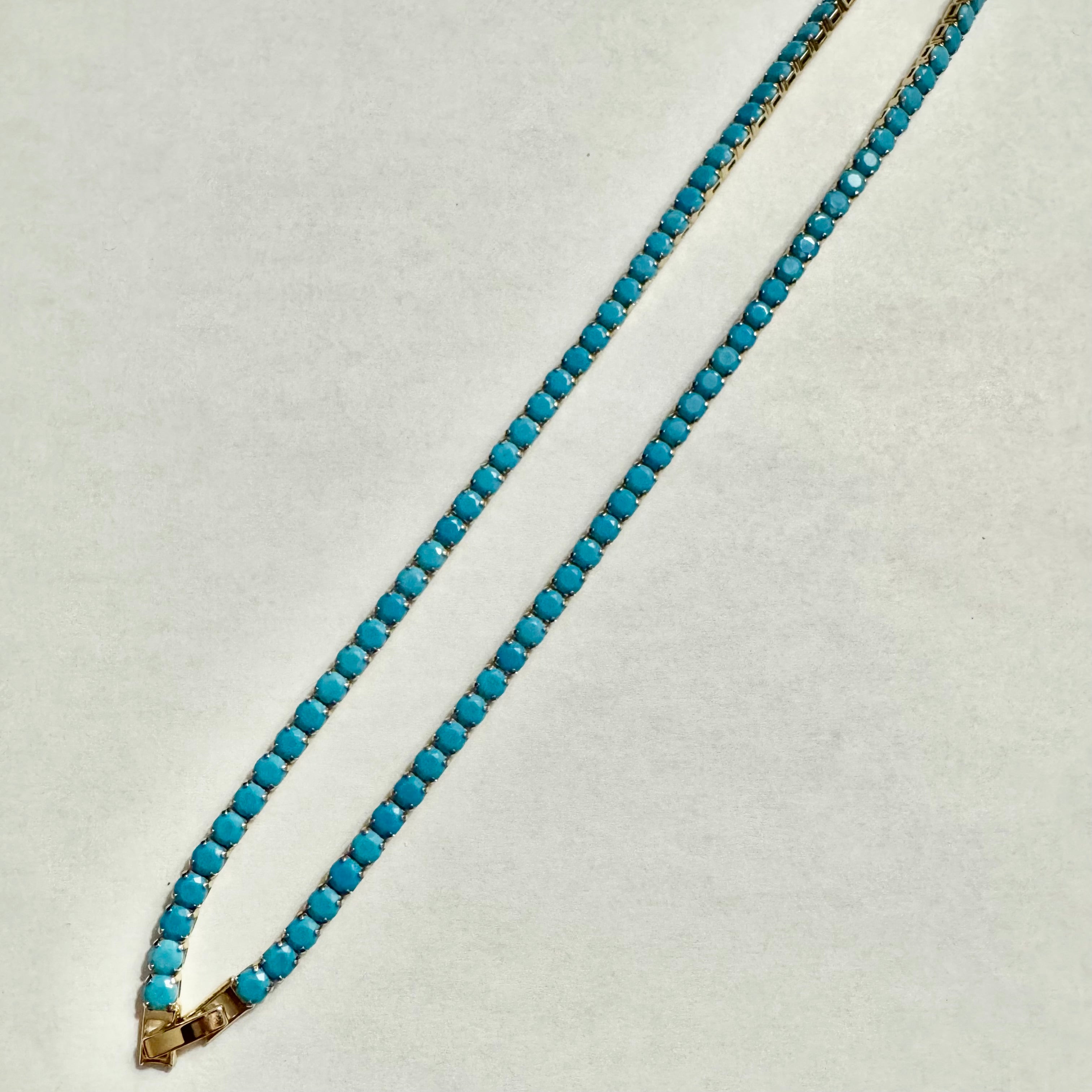 Gold Filled Rhinestone Tennis Necklace