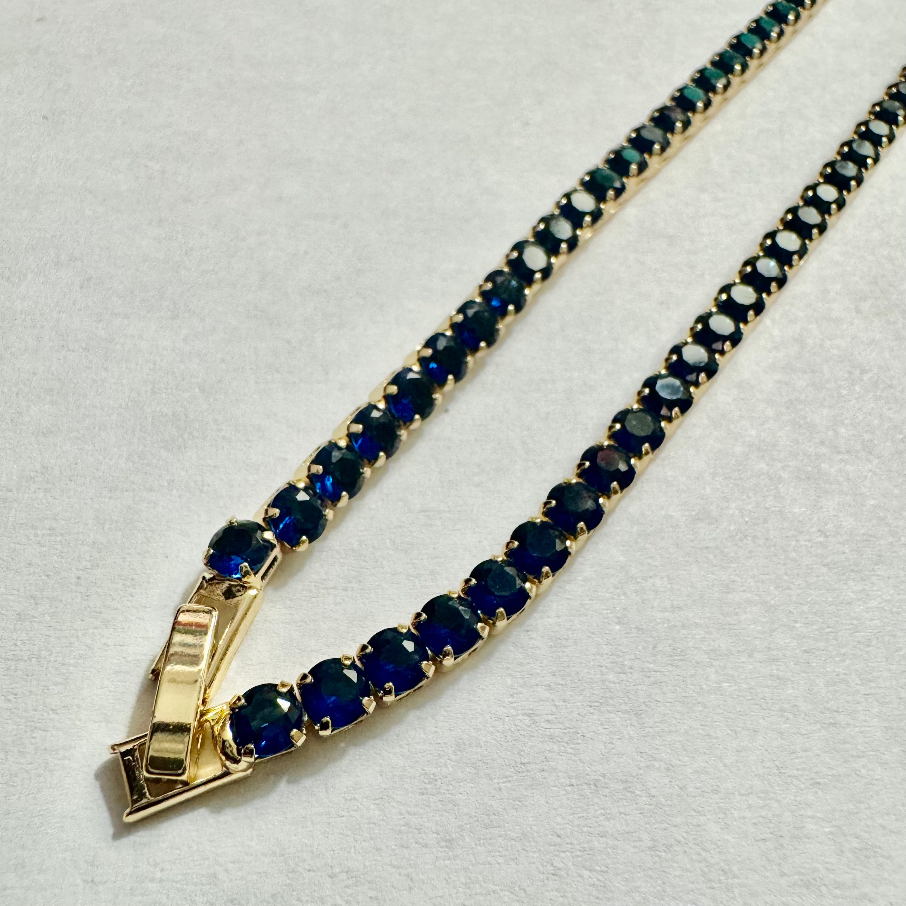 Gold Filled Rhinestone Tennis Necklace