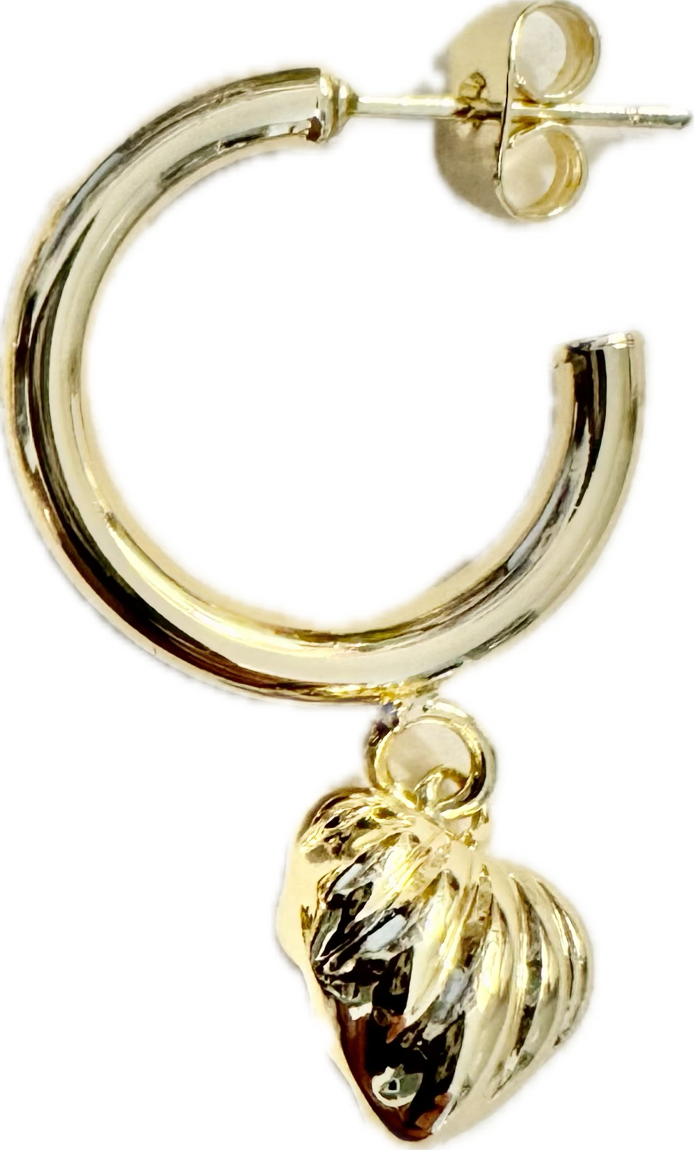 Gold Filled Earring with Heart Charm