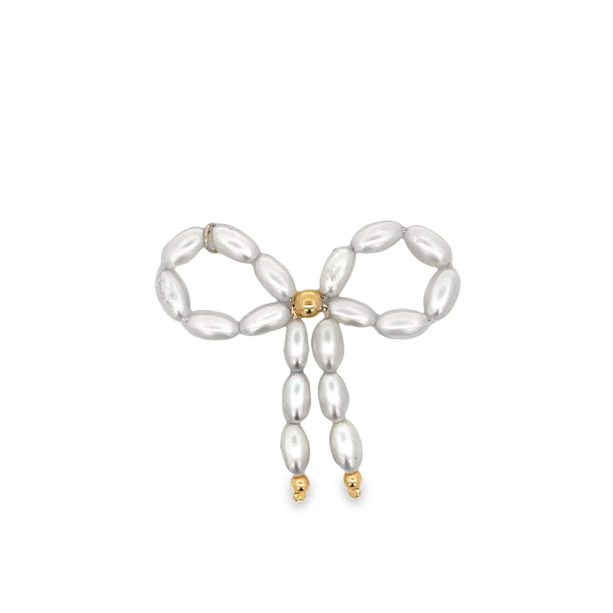 Pearl Ribbon Bowtie Pendant