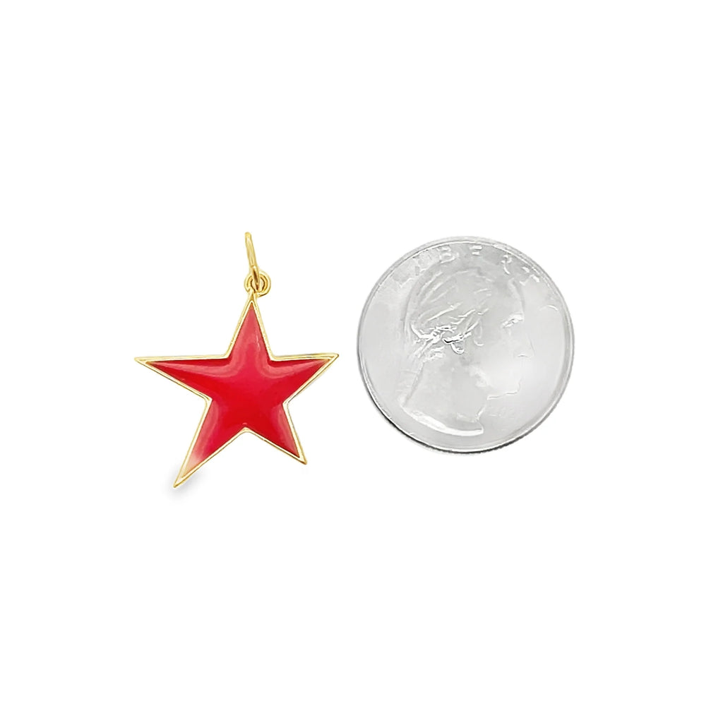 18K Gold Filled Enamel Star Charms