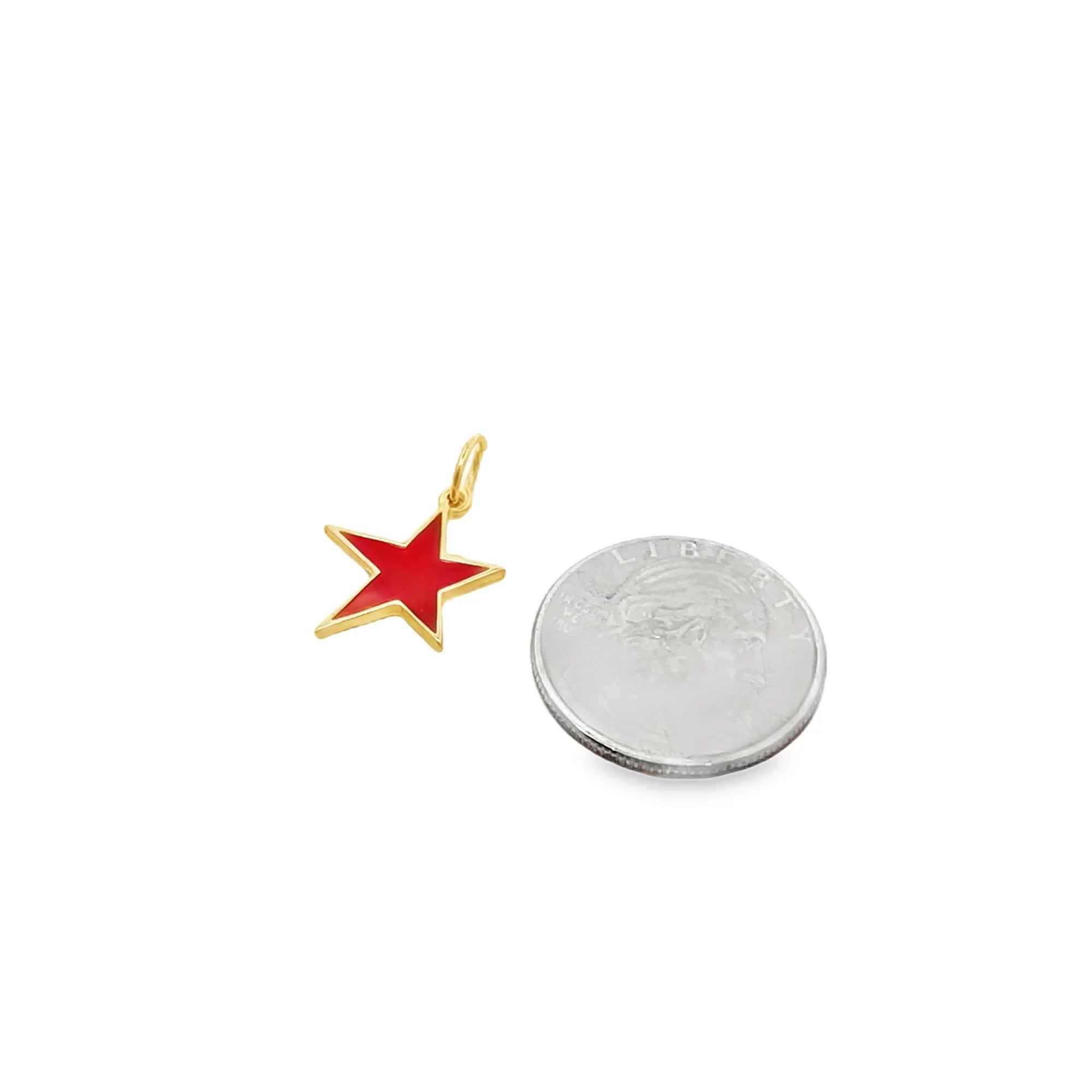 18K Gold Filled Enamel Star Charms