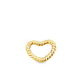 Rope Textured Heart Clasp
