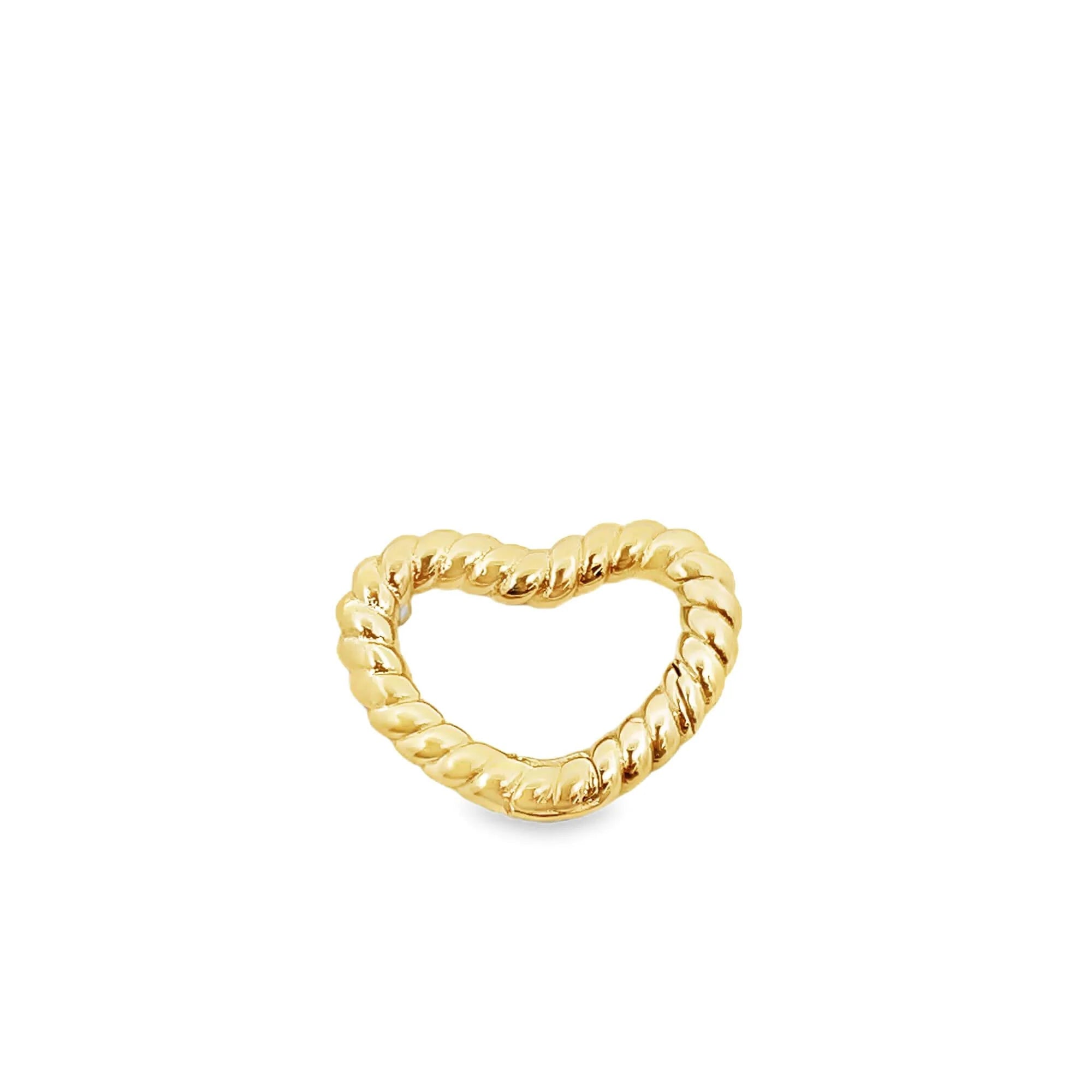 Rope Textured Heart Clasp
