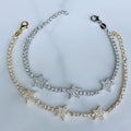 Star Bracelet With CZ Cubic Zirconia Stones Sterling Silver