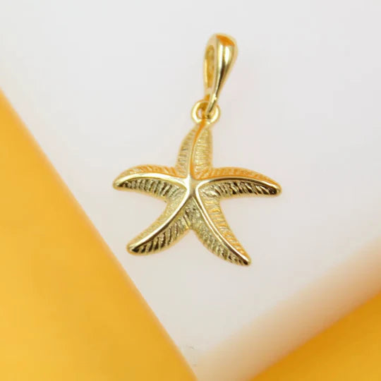 18K Gold Filled Starfish Pendant
