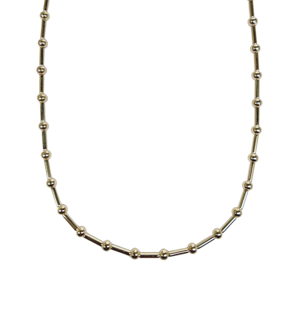 Gold Filled Military Ball Link Necklace